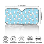 Milk Bottle Cartoon Pattern Print Car Windshield Sun Shade