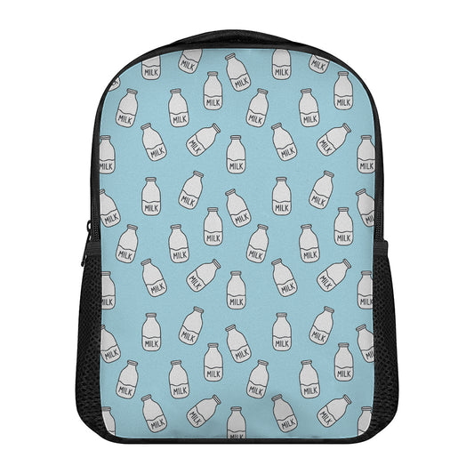 Milk Bottle Cartoon Pattern Print Casual Backpack