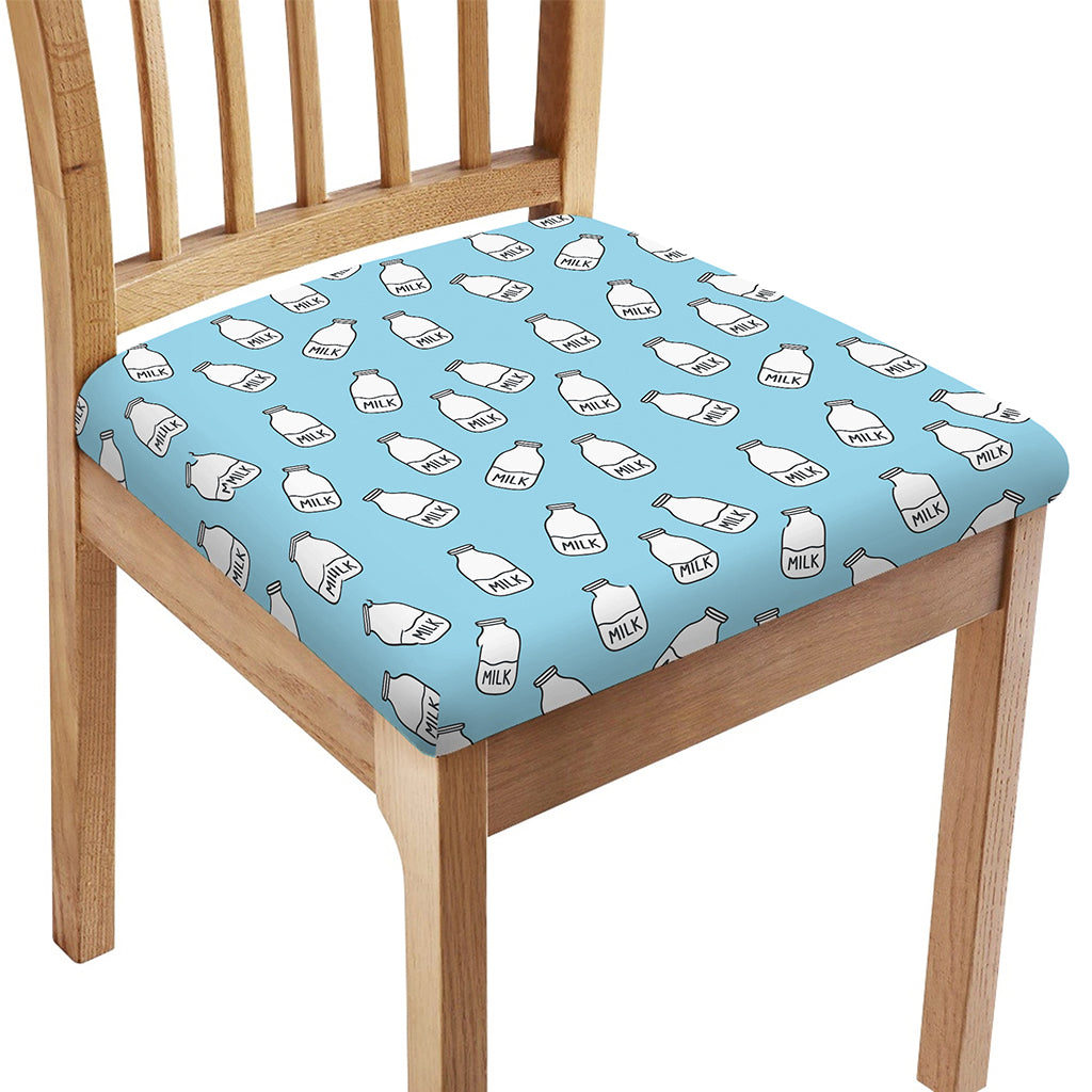 Milk Bottle Cartoon Pattern Print Chair Cushion Cover