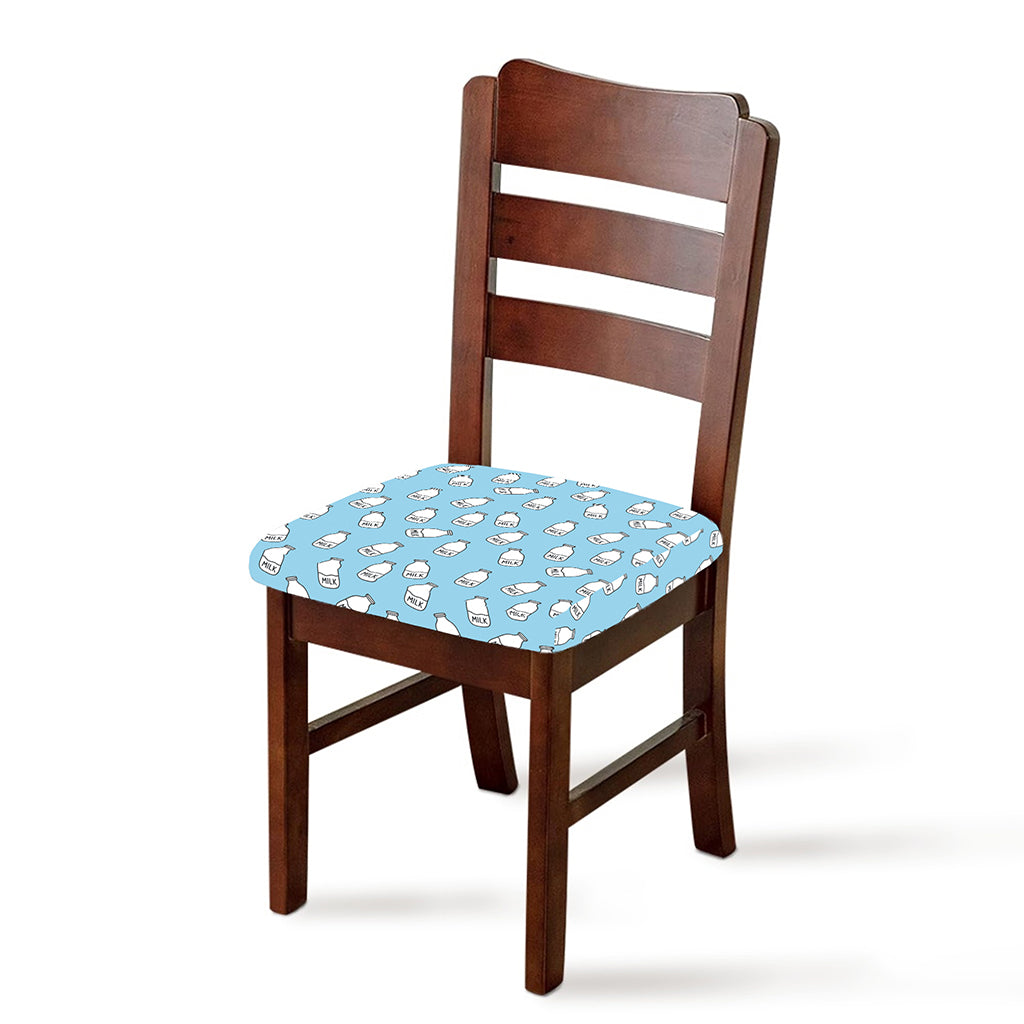 Milk Bottle Cartoon Pattern Print Chair Cushion Cover