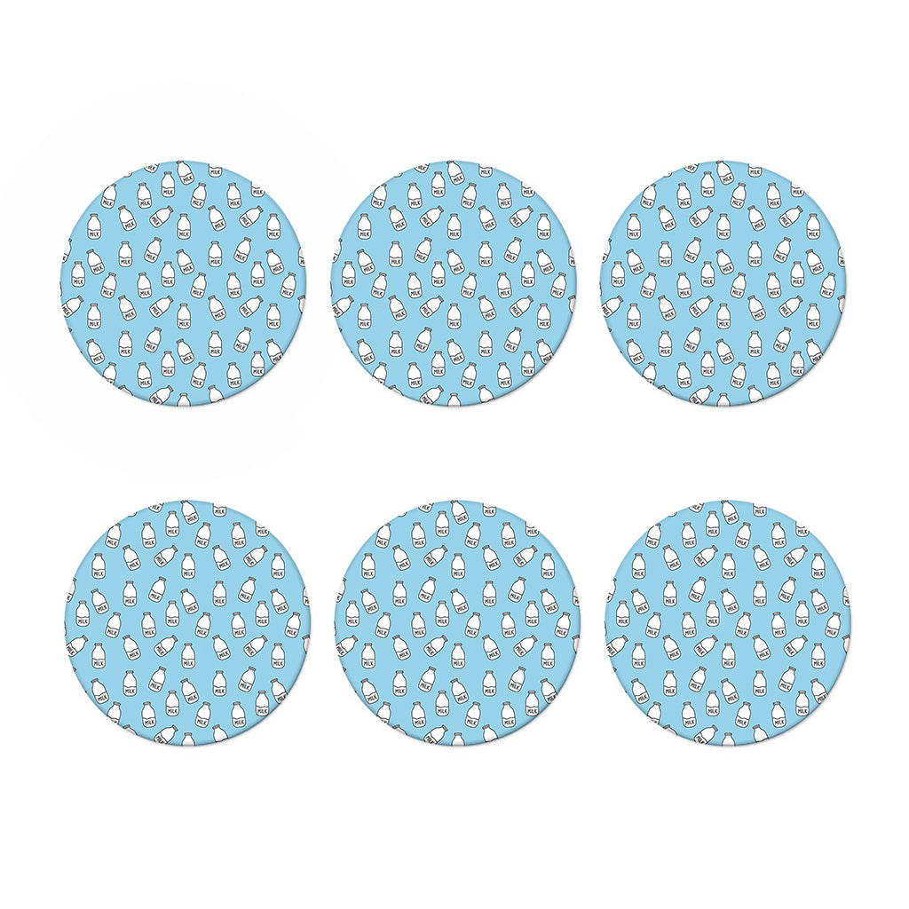 Milk Bottle Cartoon Pattern Print Coaster Set