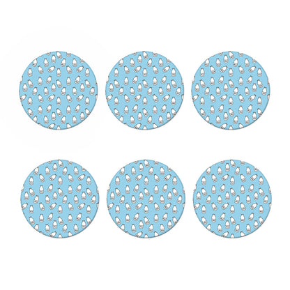 Milk Bottle Cartoon Pattern Print Coaster Set