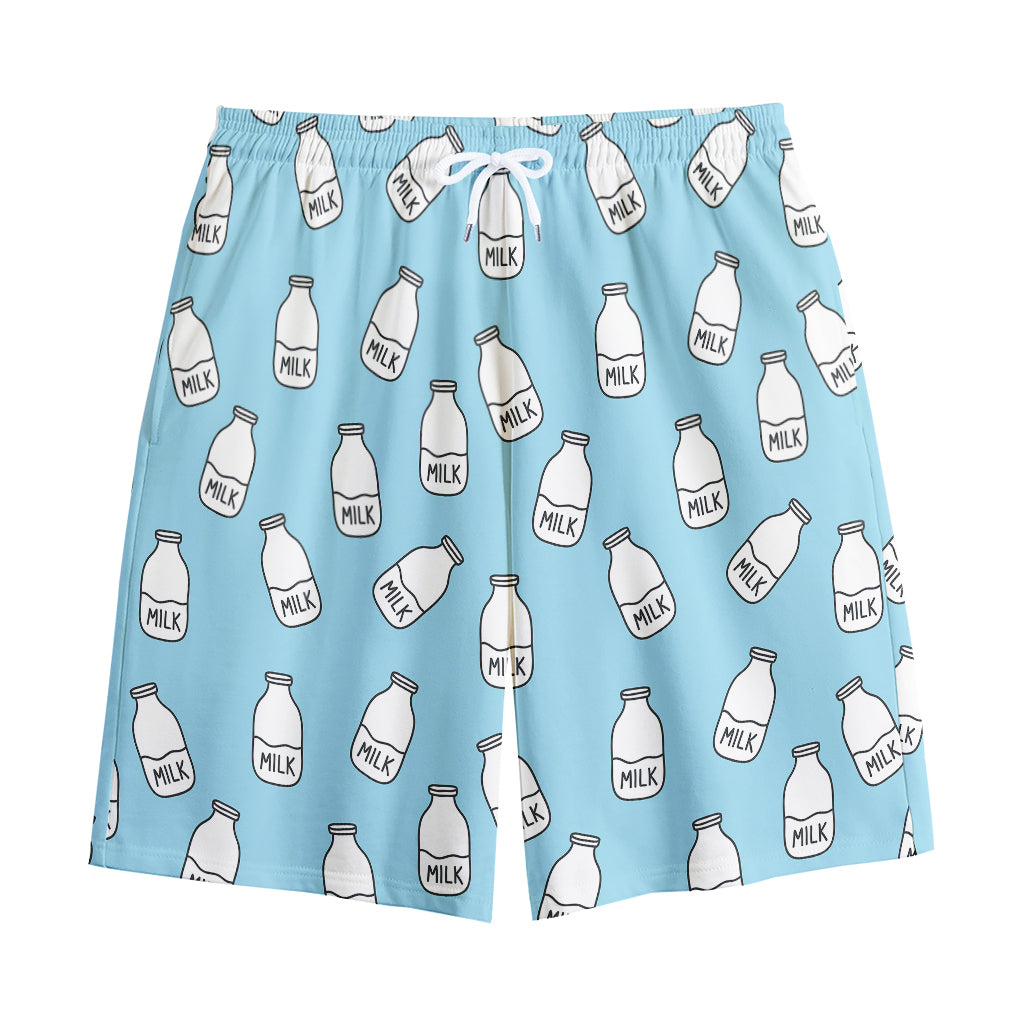 Milk Bottle Cartoon Pattern Print Cotton Shorts