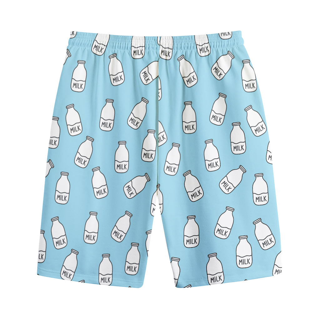Milk Bottle Cartoon Pattern Print Cotton Shorts