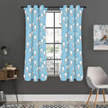Milk Bottle Cartoon Pattern Print Grommet Curtain Panels