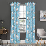 Milk Bottle Cartoon Pattern Print Curtain