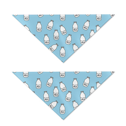 Milk Bottle Cartoon Pattern Print Dog Bandana