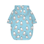 Milk Bottle Cartoon Pattern Print Dog Zip Up Hoodie