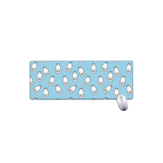 Milk Bottle Cartoon Pattern Print Extended Mouse Pad