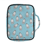 Milk Bottle Cartoon Pattern Print Front Pocket Bible Bag