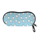 Milk Bottle Cartoon Pattern Print Glasses Case