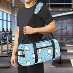 Milk Bottle Cartoon Pattern Print Gym Bag