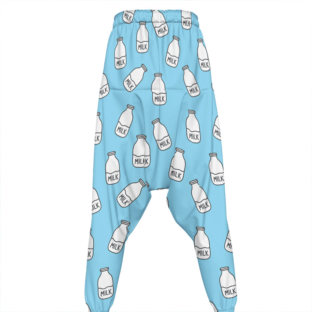 Milk Bottle Cartoon Pattern Print Hammer Pants