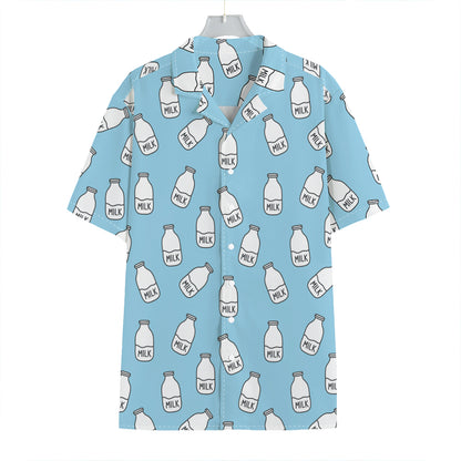 Milk Bottle Cartoon Pattern Print Hawaiian Shirt