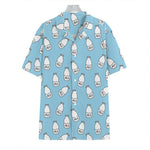 Milk Bottle Cartoon Pattern Print Hawaiian Shirt