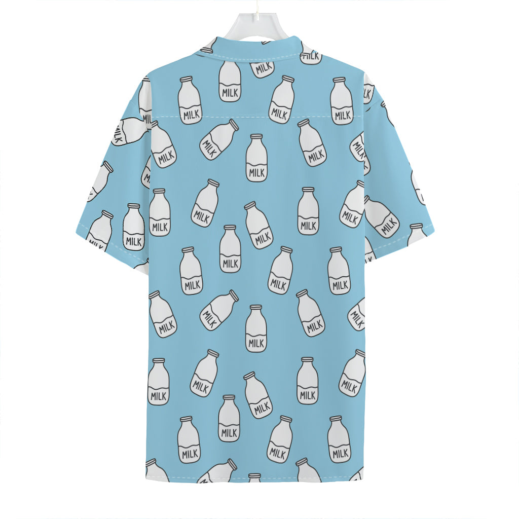 Milk Bottle Cartoon Pattern Print Hawaiian Shirt