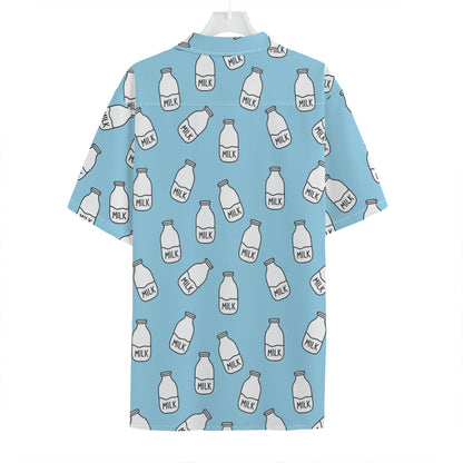 Milk Bottle Cartoon Pattern Print Hawaiian Shirt