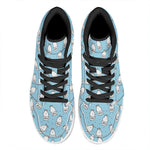 Milk Bottle Cartoon Pattern Print High Top Leather Sneakers