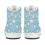 Milk Bottle Cartoon Pattern Print High Top Leather Sneakers