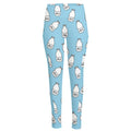 Milk Bottle Cartoon Pattern Print High-Waisted Pocket Leggings