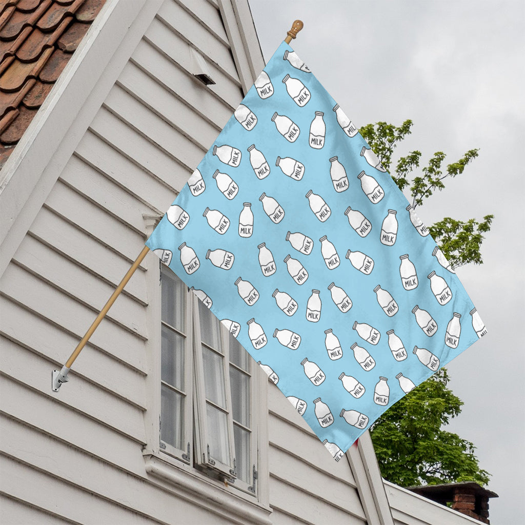 Milk Bottle Cartoon Pattern Print House Flag