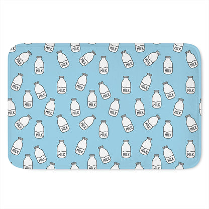 Milk Bottle Cartoon Pattern Print Indoor Door Mat