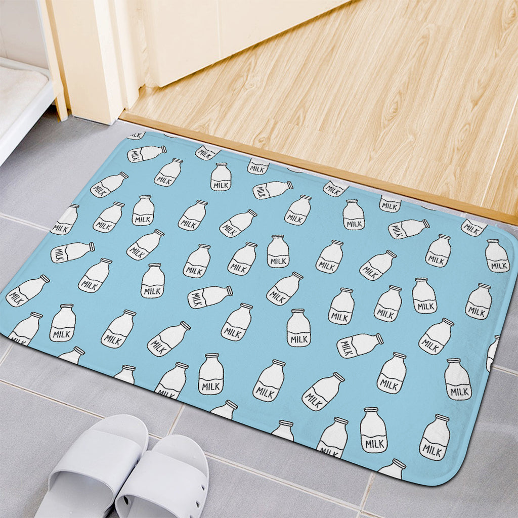 Milk Bottle Cartoon Pattern Print Indoor Door Mat