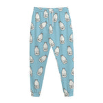 Milk Bottle Cartoon Pattern Print Jogger Pants