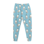 Milk Bottle Cartoon Pattern Print Jogger Pants