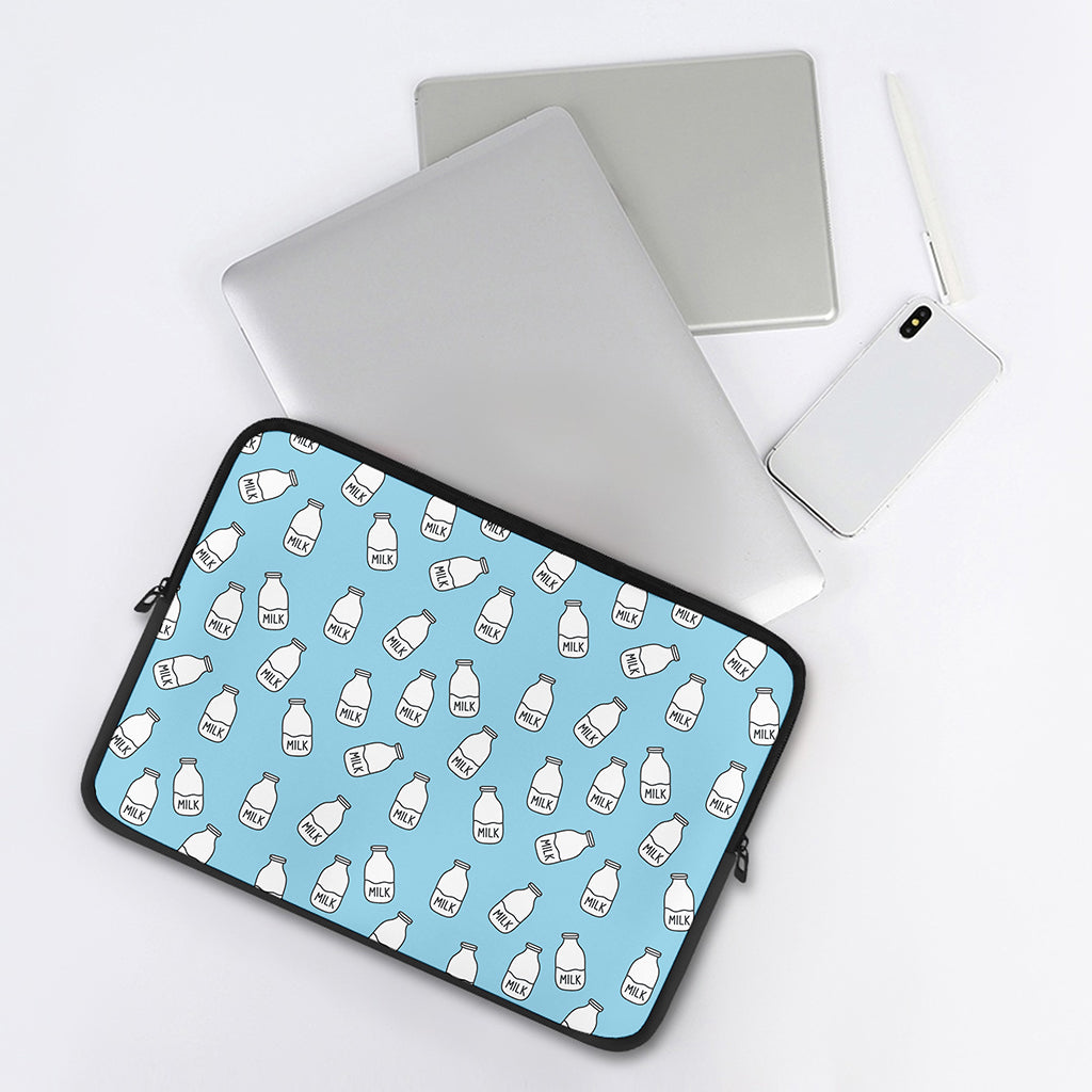 Milk Bottle Cartoon Pattern Print Laptop Sleeve
