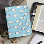 Milk Bottle Cartoon Pattern Print Leather Bible Cover