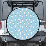 Milk Bottle Cartoon Pattern Print Leather Spare Tire Cover