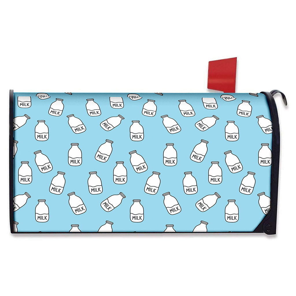 Milk Bottle Cartoon Pattern Print Mailbox Cover