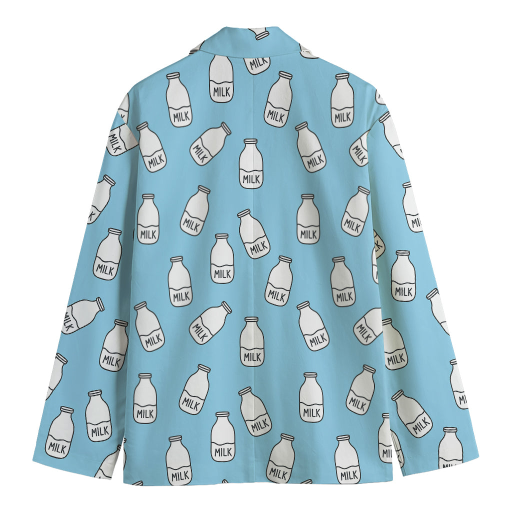Milk Bottle Cartoon Pattern Print Men's Blazer