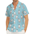Milk Bottle Cartoon Pattern Print Men's Deep V-Neck Shirt