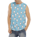 Milk Bottle Cartoon Pattern Print Men's Fitness Tank Top