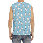Milk Bottle Cartoon Pattern Print Men's Fitness Tank Top