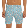 Milk Bottle Cartoon Pattern Print Men's Long Boxer Briefs