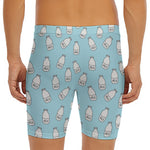 Milk Bottle Cartoon Pattern Print Men's Long Boxer Briefs
