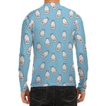 Milk Bottle Cartoon Pattern Print Men's Long Sleeve Rash Guard