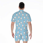 Milk Bottle Cartoon Pattern Print Men's Rompers