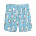 Milk Bottle Cartoon Pattern Print Men's Athletic Shorts