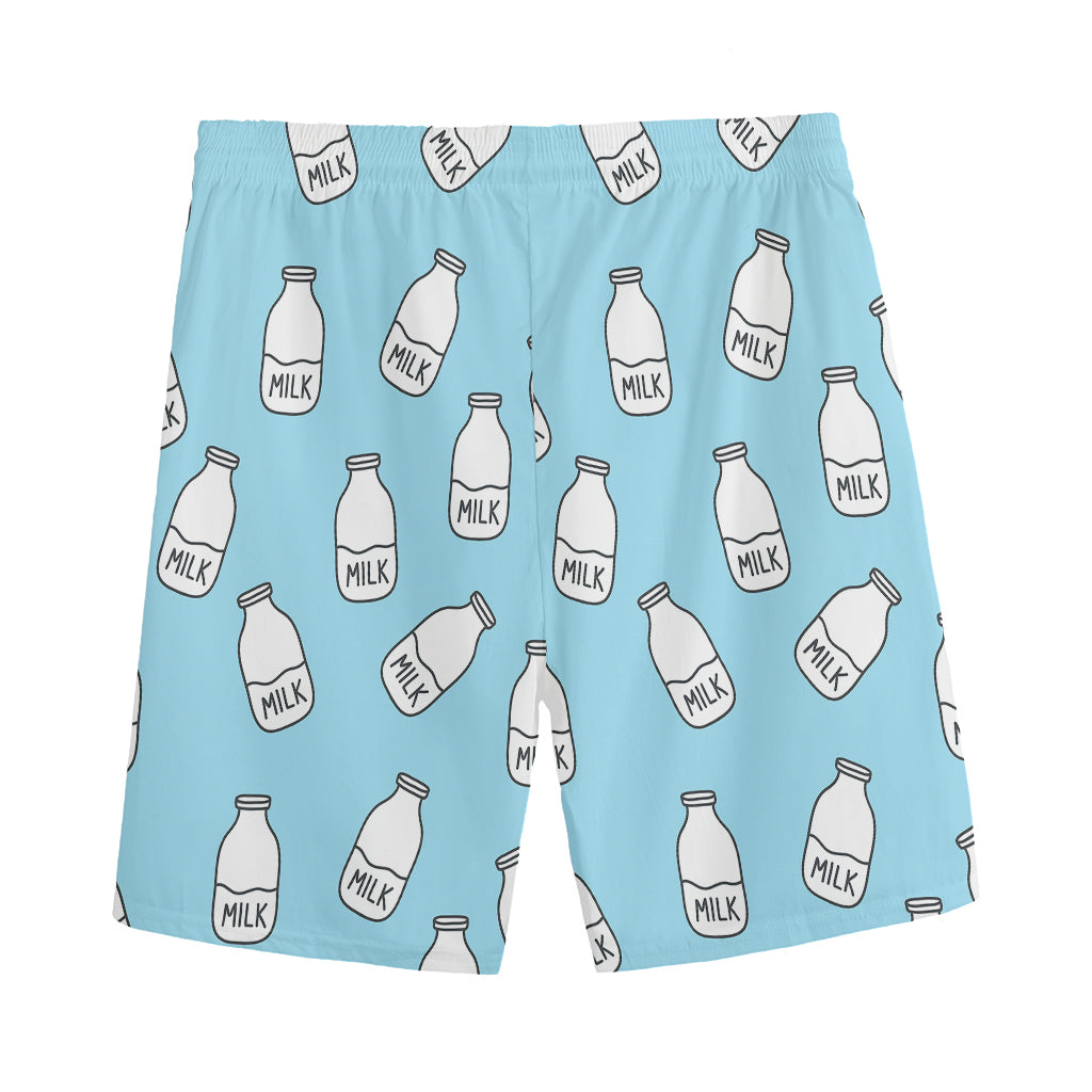 Milk Bottle Cartoon Pattern Print Men's Sports Shorts