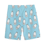 Milk Bottle Cartoon Pattern Print Men's Sports Shorts