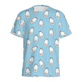 Milk Bottle Cartoon Pattern Print Men's Athletic T-Shirt