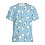 Milk Bottle Cartoon Pattern Print Men's Sports T-Shirt