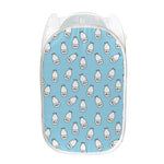 Milk Bottle Cartoon Pattern Print Mesh Laundry Hamper