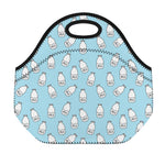 Milk Bottle Cartoon Pattern Print Neoprene Lunch Bag
