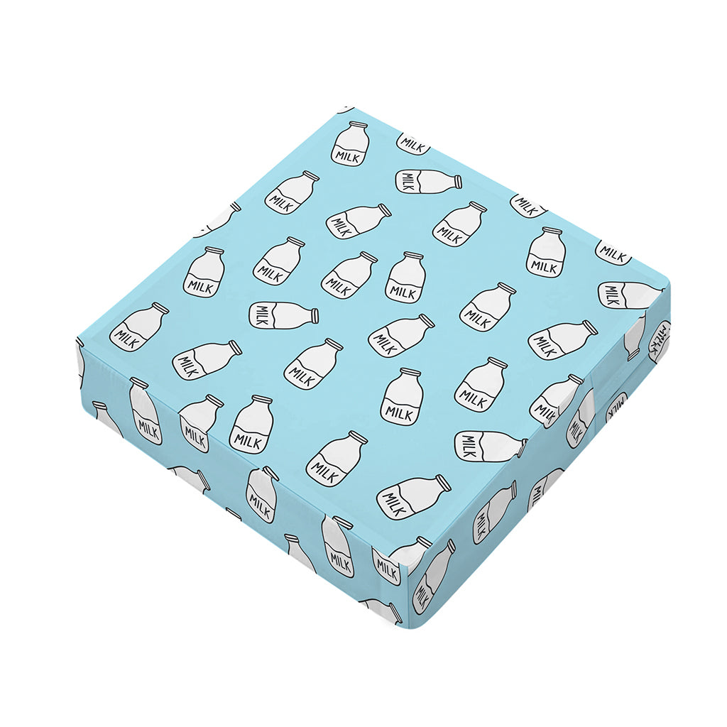 Milk Bottle Cartoon Pattern Print Outdoor Seat Cushion Cover
