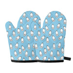 Milk Bottle Cartoon Pattern Print Oven Mitts
